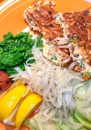 40*魚缶お好み焼き風＆缶汁ドレッシング-レシピのメイン写真