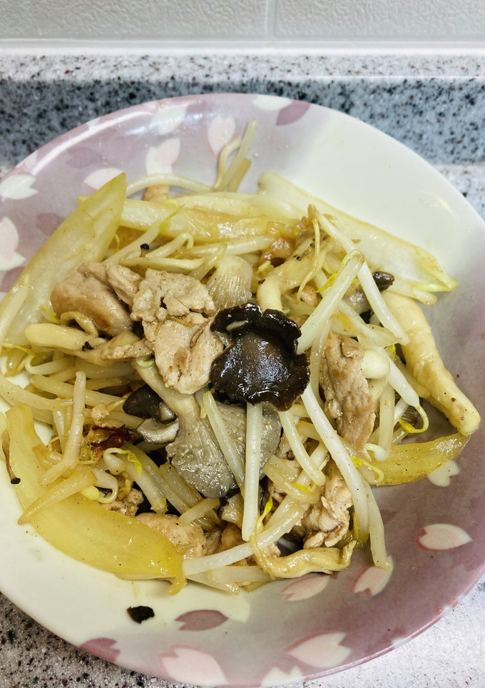 もやし豚肉きのこの炒め物-レシピのメイン写真