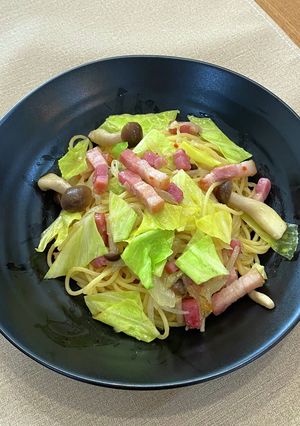 春キャベツとベーコンの和風ペペロンチーノ-レシピのメイン写真