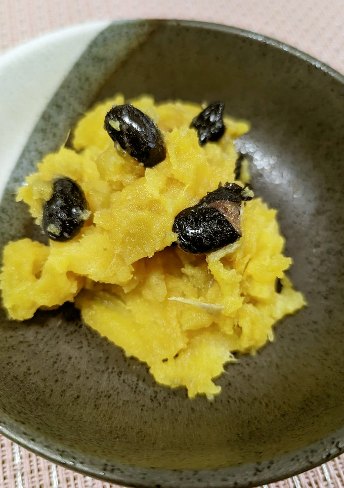 黒豆リメイク！冷凍焼き芋の和風きんとん-レシピのメイン写真