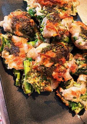 豚こまの菜の花ポテトチーズガレット-レシピのメイン写真