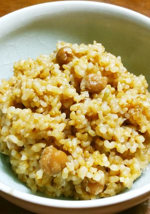 玄もち麦　ひよこ豆入り発芽玄米酵素ご飯-レシピのメイン写真