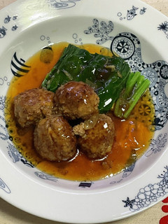 ほうれん草と肉団子!甘酢餡かけ(母の味)-レシピのメイン写真