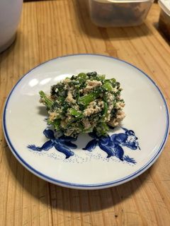 胡桃(くるみ)と西京味噌で、春菊の白和え-レシピのメイン写真