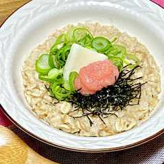 A picture of 【オートミール】明太子バターリゾット.