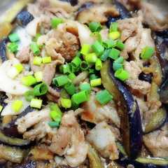 รูปของ 豚こまと茄子の味噌炒め　qc