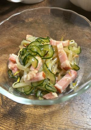 もやしときゅうりとベーコンの和え物-レシピのメイン写真
