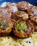 クルクルねぎ巻き薄切り肉の牛ステーキ