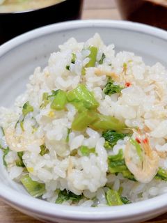 菜の花と桜エビご飯-レシピのメイン写真