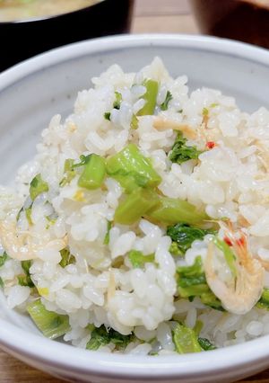 菜の花と桜エビご飯-レシピのメイン写真