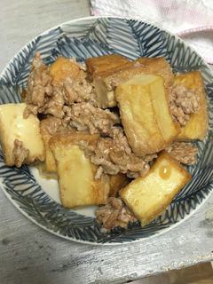 常備菜に レンジで作る厚揚げそぼろ煮-レシピのメイン写真