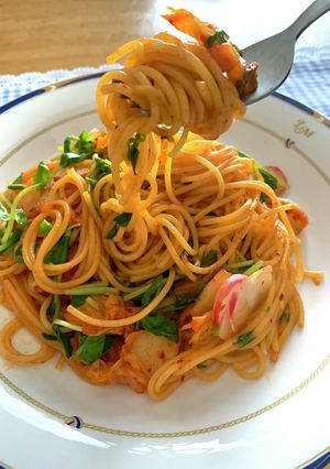 キムチde旨味パスタ〜♪-レシピのメイン写真