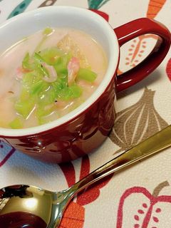 乾燥桜エビのミルクスープ-レシピのメイン写真