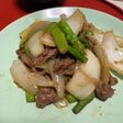 牛肉とアスパラの酢みそがけ