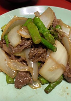 牛肉とアスパラの酢みそがけ-レシピのメイン写真