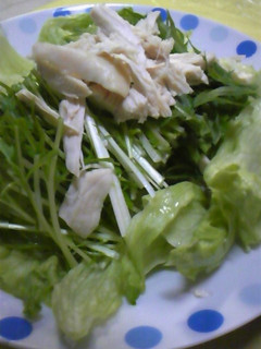 水菜と鶏肉の柚子こしょうサラダ-レシピのメイン写真