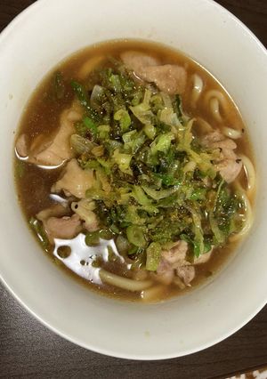 鶏ネギうどん-レシピのメイン写真