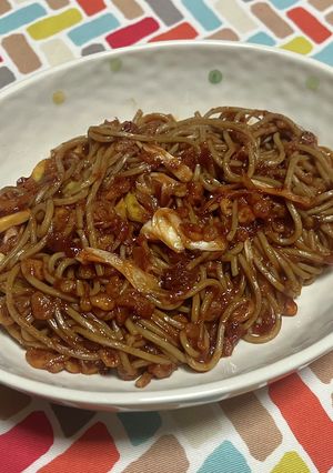 超簡単☆旨味堪能！激うまナポリタン蕎麦-レシピのメイン写真