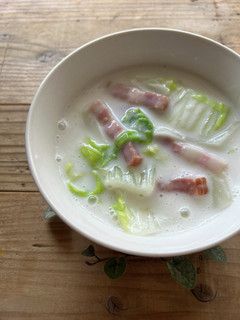 mレンジで白菜とベーコンの中華クリーム煮-レシピのメイン写真
