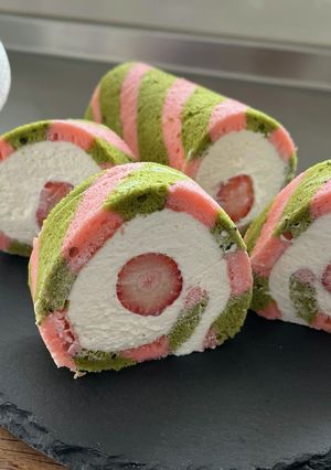 ひな祭りロールケーキ　ひな祭りも定番で。-レシピのメイン写真