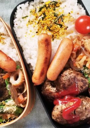 ハンバーグ弁当(2.27)-レシピのメイン写真