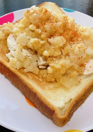 ひょっとして鶏天乗ってます？！トースト-レシピのメイン写真