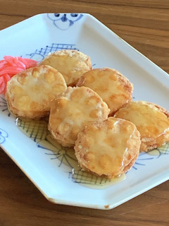 蓮根の挟み揚げ甘酢あんかけ-レシピのメイン写真