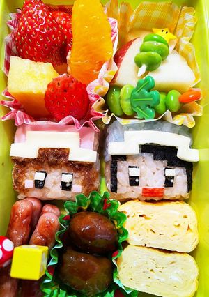 パパ奮闘キャラ弁　☆ちろぴの☆ マイクラ-レシピのメイン写真