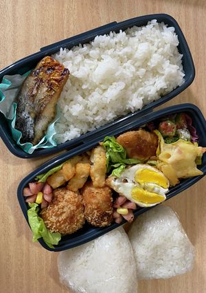 頑張れ息子弁当34-レシピのメイン写真