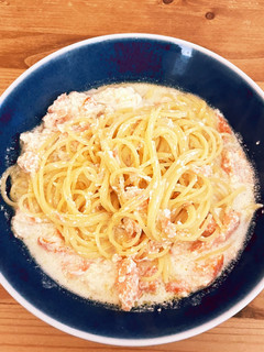 簡単クリームチーズと鮭のパスタ-レシピのメイン写真