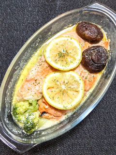 鮭と野菜のレンジ蒸しミルク仕立て-レシピのメイン写真