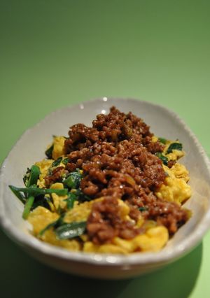 ごはんがすすむ♪肉みそニラ玉-レシピのメイン写真