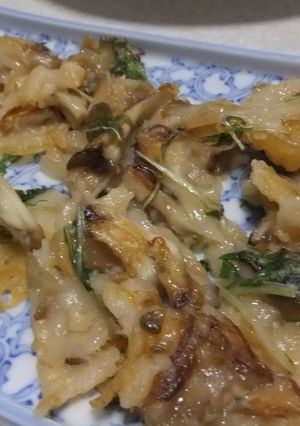 まいたけとザーサイと水菜の米粉☆チヂミ-レシピのメイン写真