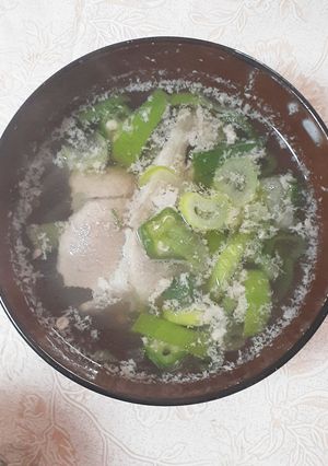 簡単★長ネギと薄切り肉のスープ-レシピのメイン写真