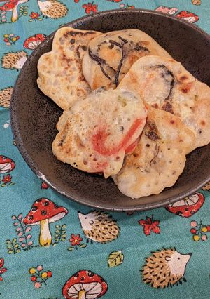ひじきの煮物で和風チヂミ-レシピのメイン写真