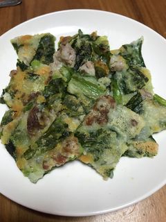 小松菜と豚肉のチーズチヂミ-レシピのメイン写真