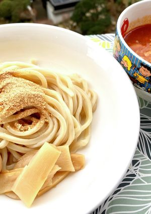 海老香る、エビチリつけ麺!-レシピのメイン写真