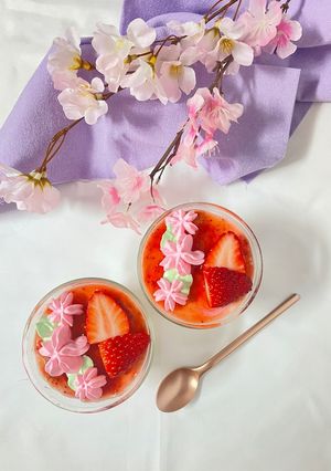 ひな祭りいちごムース-レシピのメイン写真