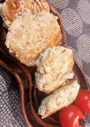 簡単☆ ふわふわ豆腐れんこんハンバーグ-レシピのメイン写真