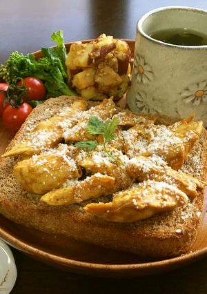 タンドリーチキン風オープンサンド♪-レシピのメイン写真