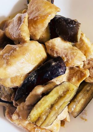 鶏胸肉と茄子の味噌バター炒め-レシピのメイン写真