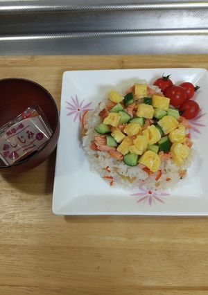 春休みの長男へ♡五目ちらしランチ-レシピのメイン写真