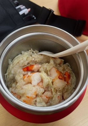 エビと湯葉を使ったオートミールランチ-レシピのメイン写真
