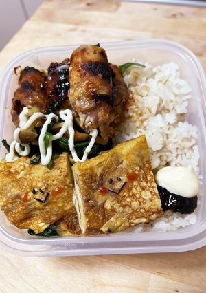 ネギと豚バラ肉のくるくる巻き味噌味☆弁当-レシピのメイン写真
