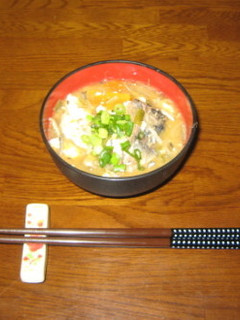 鯖味噌缶のお味噌汁-レシピのメイン写真