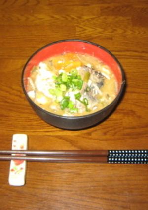 鯖味噌缶のお味噌汁-レシピのメイン写真
