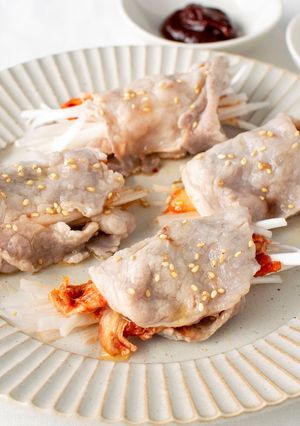 柔らか塩こうじ豚のキムチ巻き♪-レシピのメイン写真