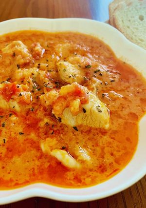 鶏胸肉のトマトクリーム煮込み-レシピのメイン写真