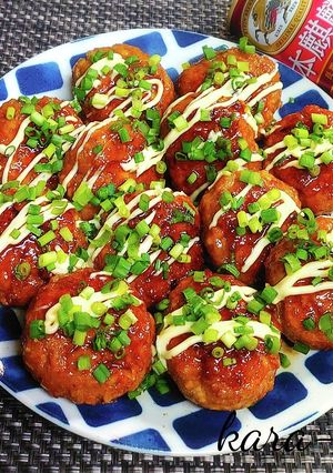 焼肉のたれ照りマヨ♪お豆腐キャベツつくね-レシピのメイン写真