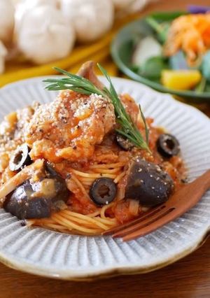 シェフ監修　ごろっとチキンのトマトパスタ-レシピのメイン写真